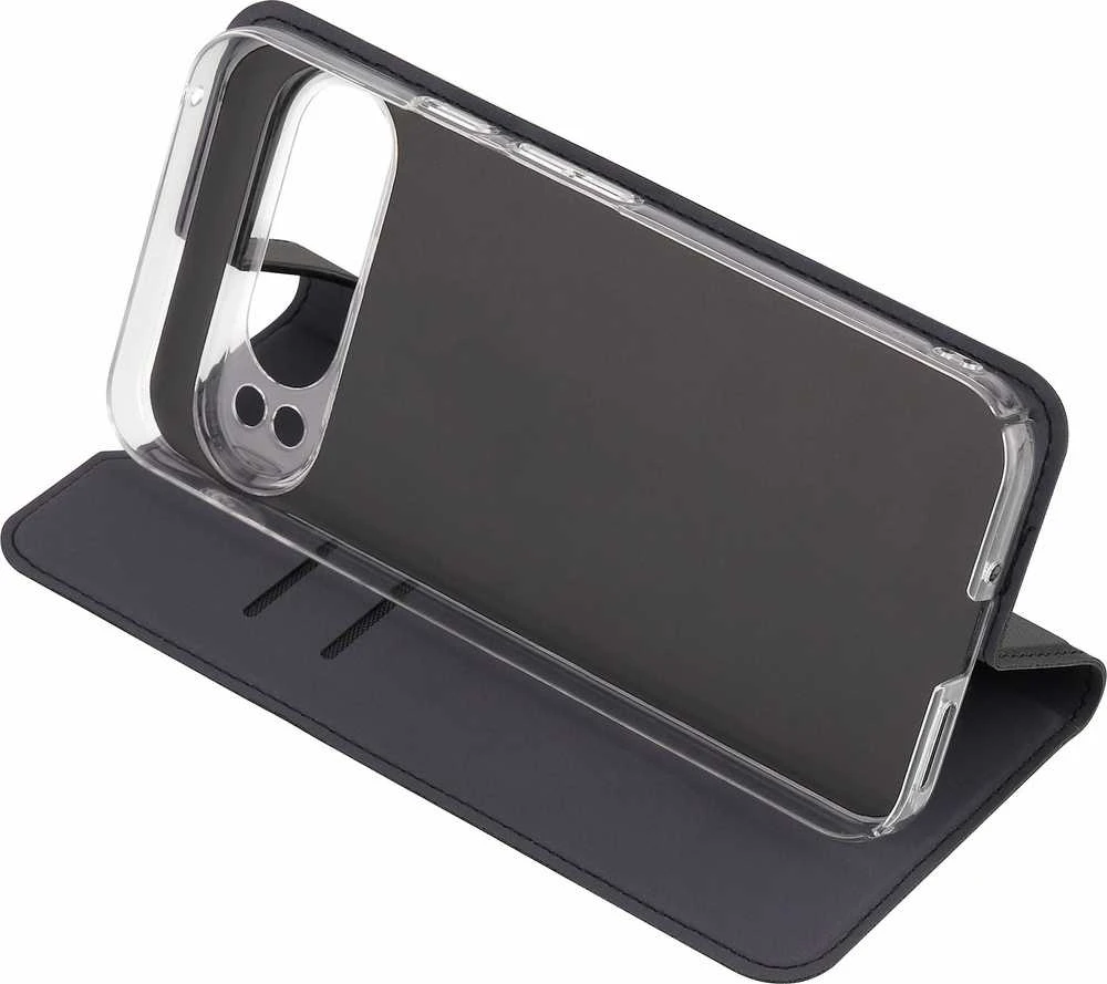 Dėklas FoneKit BookCase -suojakotelo, Google Pixel 9 Pro XL, musta