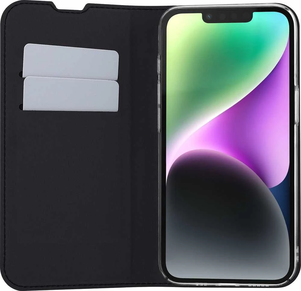 Dėklas Fonekit Bookcase -suojakotelo, iPhone 16e / 17e, musta