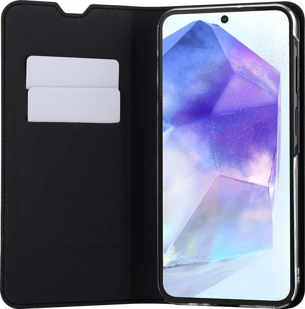Dėklas FoneKit BookCase -suojakotelo, Samsung Galaxy A55, musta