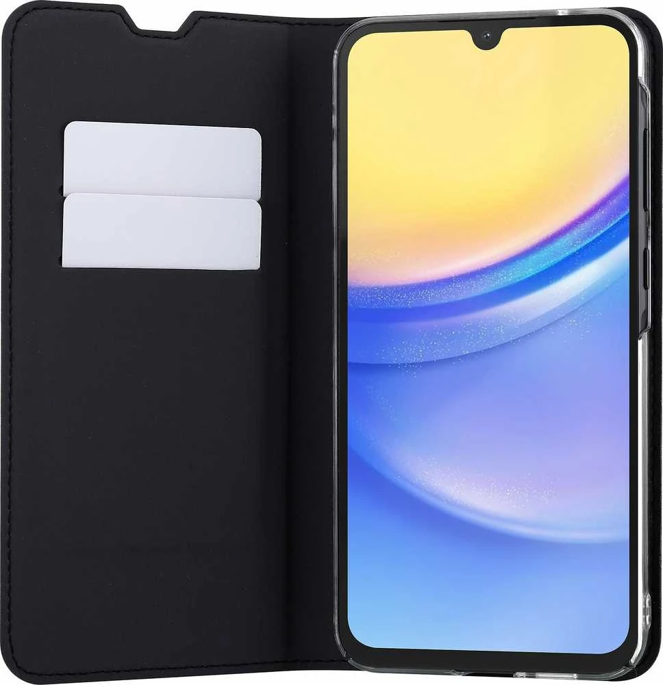 Dėklas FoneKit BookCase -suojakotelo, Samsung Galaxy A15, musta