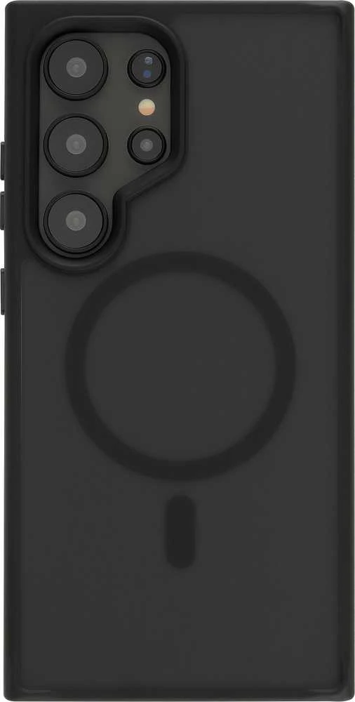 Dėklas Hogert Technik FoneKit Magneettinen Soft Touch -suojakuori, Samsung Galaxy S24 Ultra, musta/harmaa