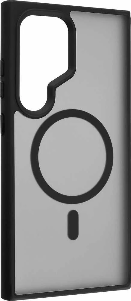 Dėklas Hogert Technik FoneKit Magneettinen Soft Touch -suojakuori, Samsung Galaxy S24 Ultra, musta/harmaa