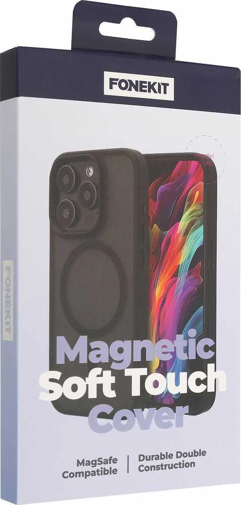 Osram FoneKit MagSafe Soft Touch – apsauginis dėklas, iPhone 15, juoda/pilka