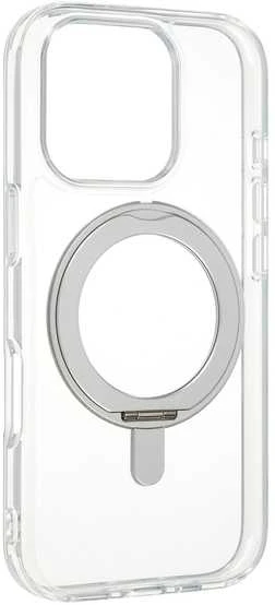 Dėklas FoneKit Premium Kickstand MagSafe suojakuori jalustalla, iPhone 16 Pro, läpinäkyvä