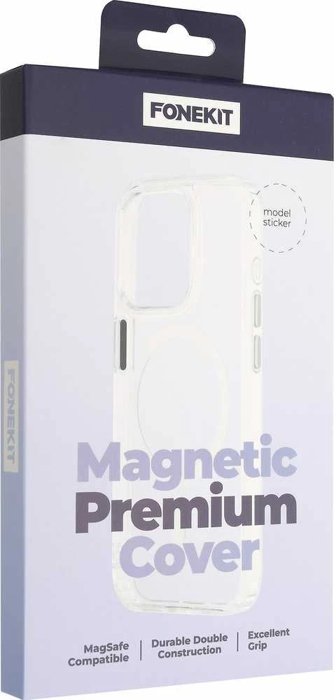 Dėklas Fonekit Premium MagSafe suojakuori, iPhone 15 Pro, läpinäkyvä