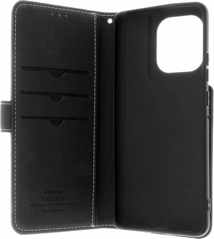 Insmat išskirtinis atverčiamas dėklas, Motorola Edge 50 Pro, juodas