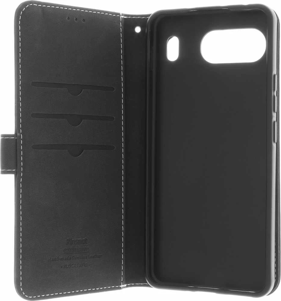 Insmat Exclusive Flip Case piniginės dėklas, OnePlus Nord 4, juodas