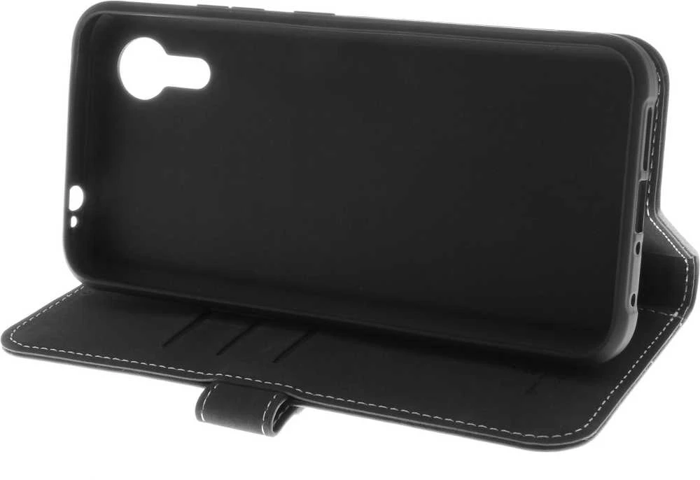 Insmat Exclusive Flip Case piniginės dėklas, Samsung Galaxy XCover7, juodas