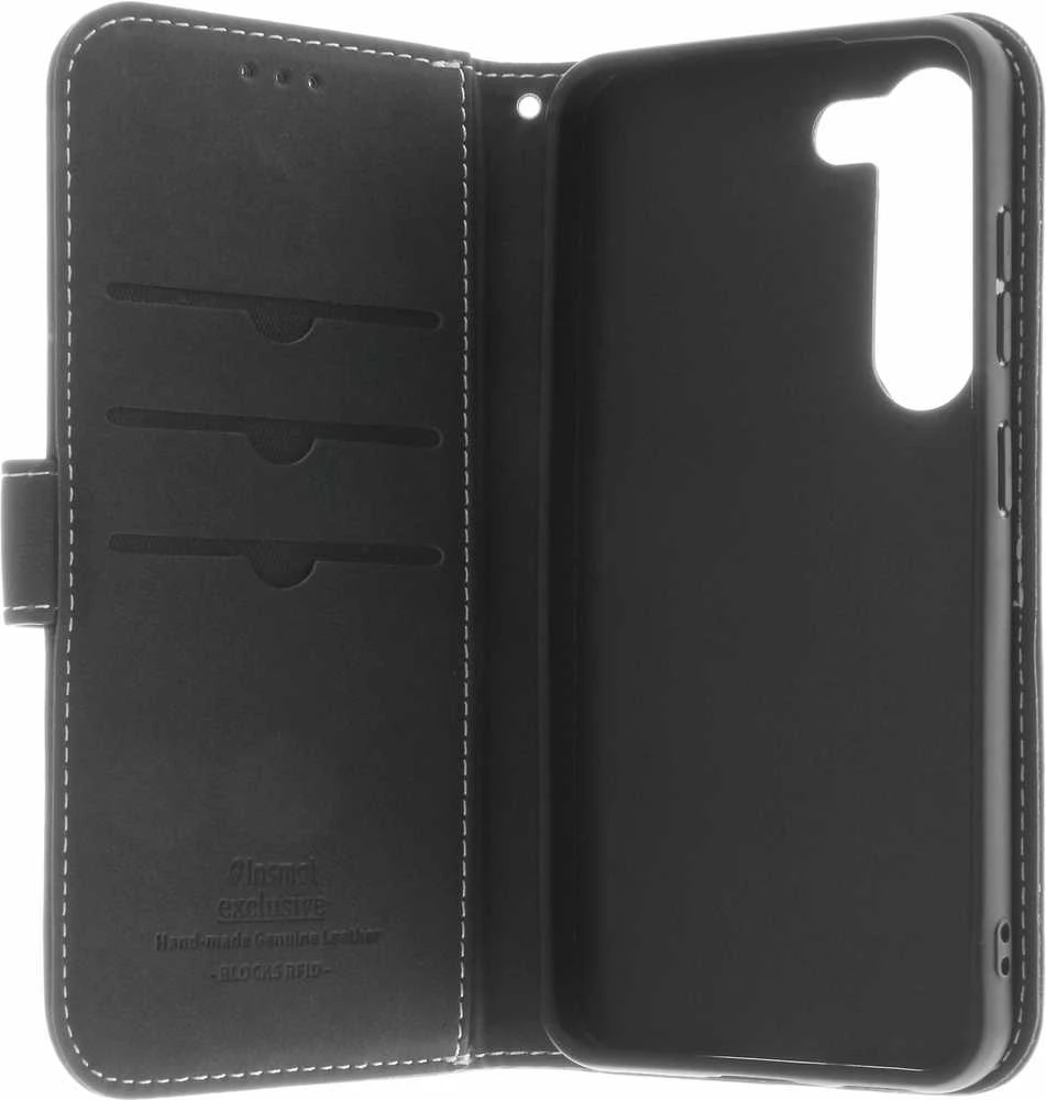 Dėklas Insmat Flip Case -lompakkokotelo, Samsung Galaxy S23, musta