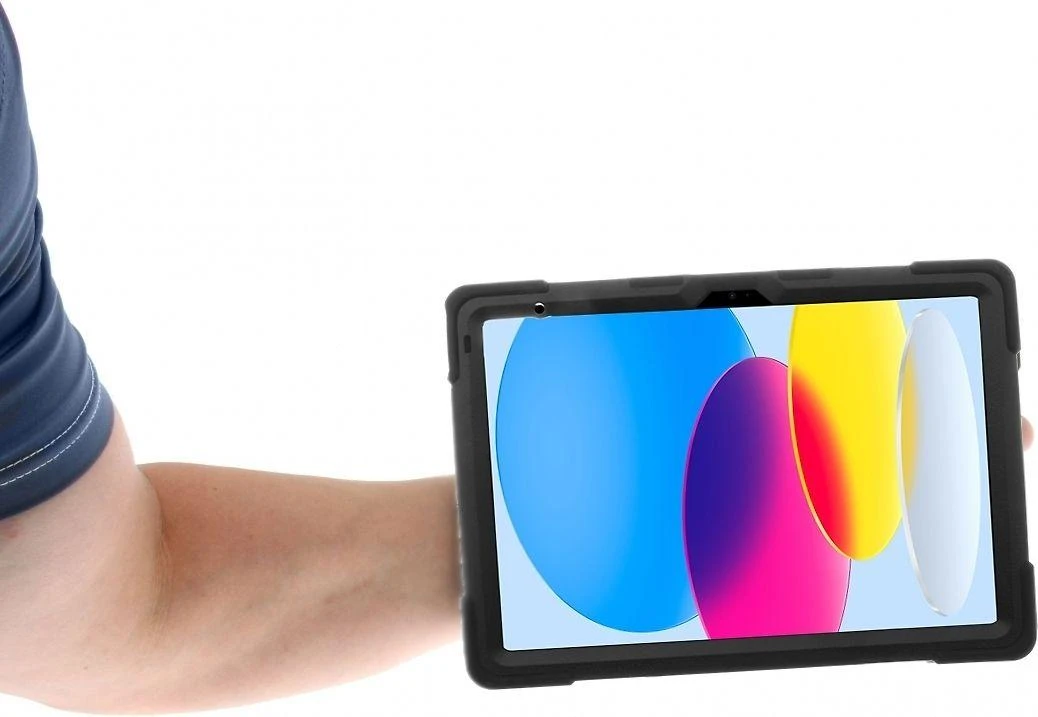 Insmat Rugged Armor apsauginis dėklas Apple iPad 10.9 (2022) planšetiniam kompiuteriui, juodas