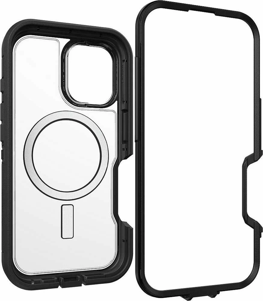 Dėklas Otterbox OB DEFND XTCLEAR APPLE IPHONE16/DARK SIDE - CLEAR/Juodas