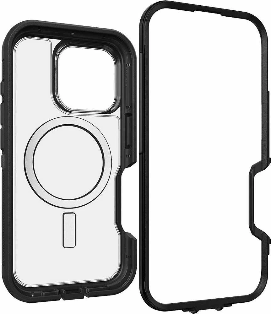 Dėklas Otterbox OB DEFND XTCLEAR APPLE IPHONE16/PRO DARKSIDE-CLEAR/Juodas