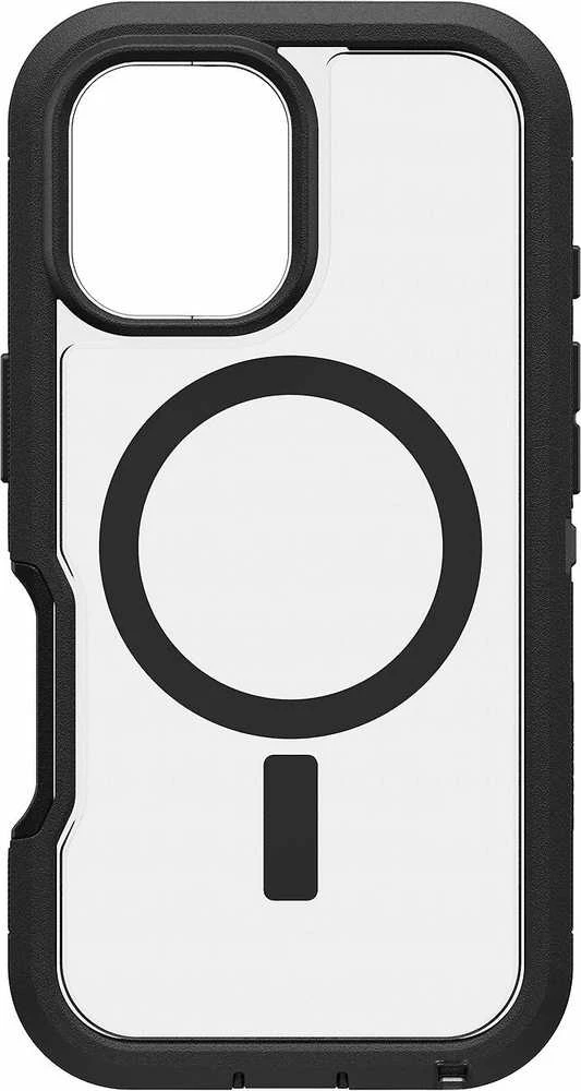 Dėklas Otterbox OB DEFND XTCLEAR APPLE IPHONE16/DARK SIDE - CLEAR/Juodas