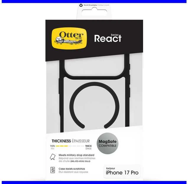 Dėklas Otter Products OtterBox React MagSafe THEMAN Juodas Crystal - skaidrus/juodas
