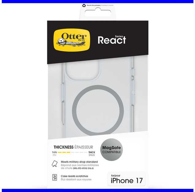 Dėklas OtterBox React MagSafe megztinis - skaidrus