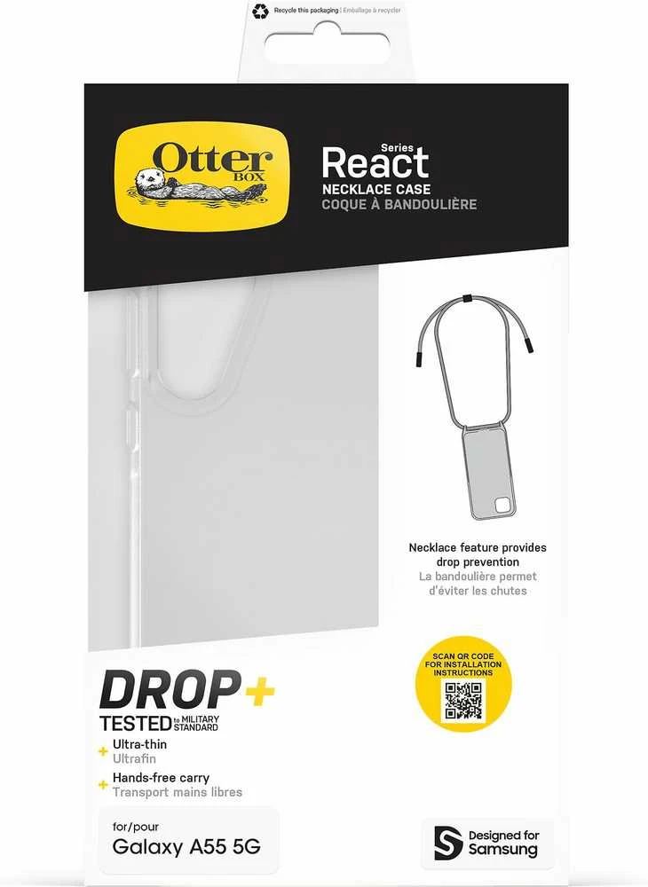 Dėklas OTTERBOX REACT KAKLINIAI PAMINKLAI (SAMSUNG A55 5G) – AŠVARI