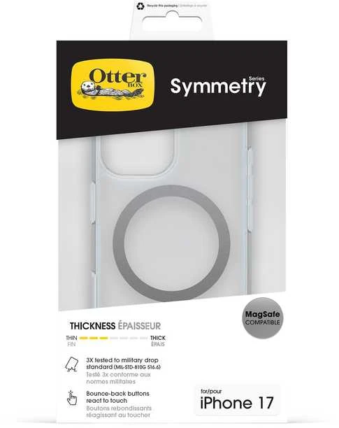 Dėklas OtterBox Symmetry Clear MagSafe kameros valdymo megztinis, skaidrus