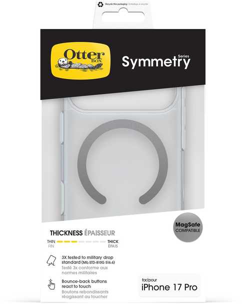 Dėklas OtterBox Symmetry Clear MagSafe kameros valdymas THEMAN - skaidrus