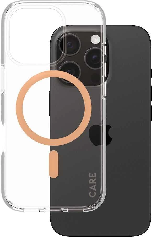 Dėklas PanzerGlass Flagship Apple iPhone 16 Pro 6.3 Panzer Glass CARE " Peachy MagSafe 1374