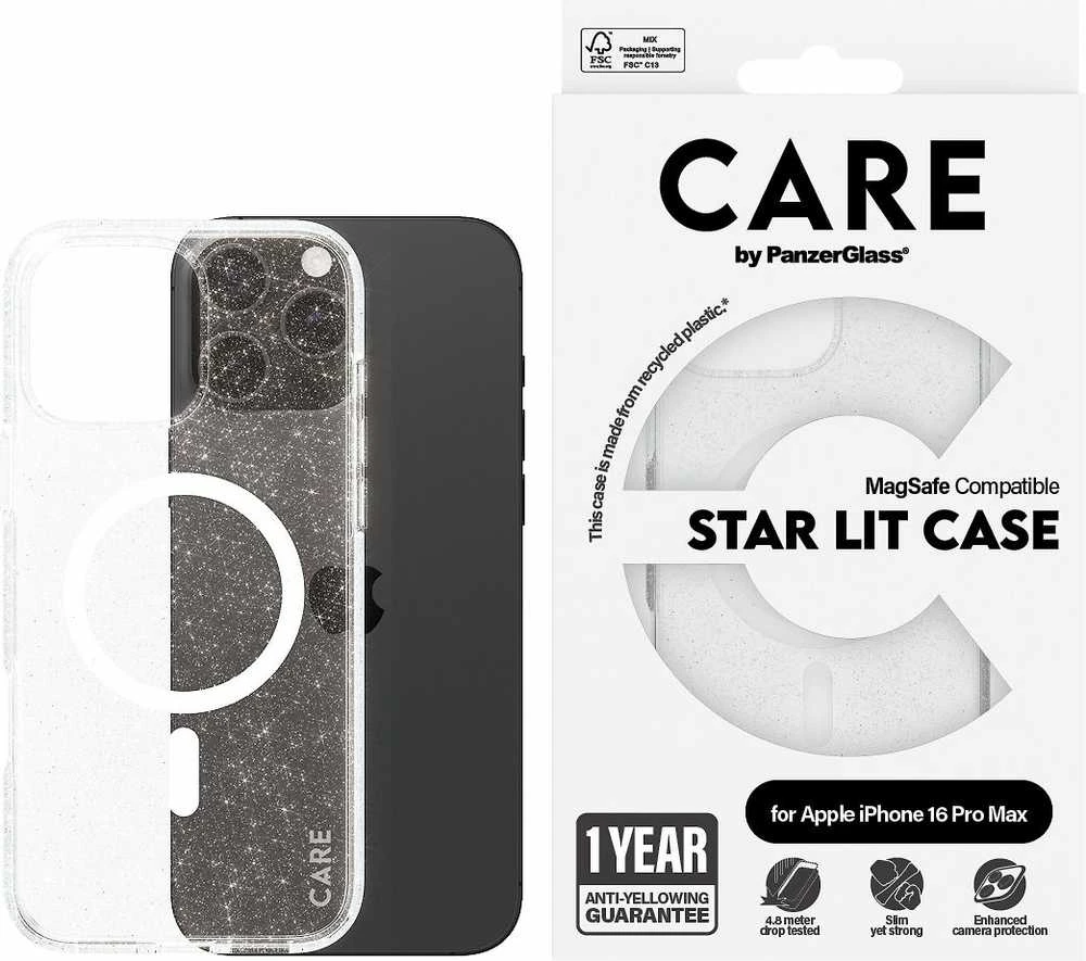 Panzer Glass CARE by PanzerGlass Flagship Star Lit Apple iPhone 16 Pro Max 6.9" dėklas telefonui baltos spalvos/dėklas telefonui baltos spalvos MagSafe 1344