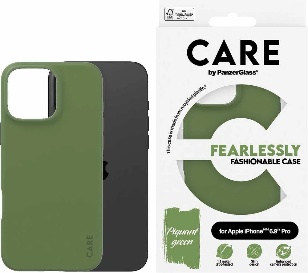 Dėklas Panzer Glass PanzerGlass PanzerGlass CARE Fashion Colors iPhone 16 Pro Max grün