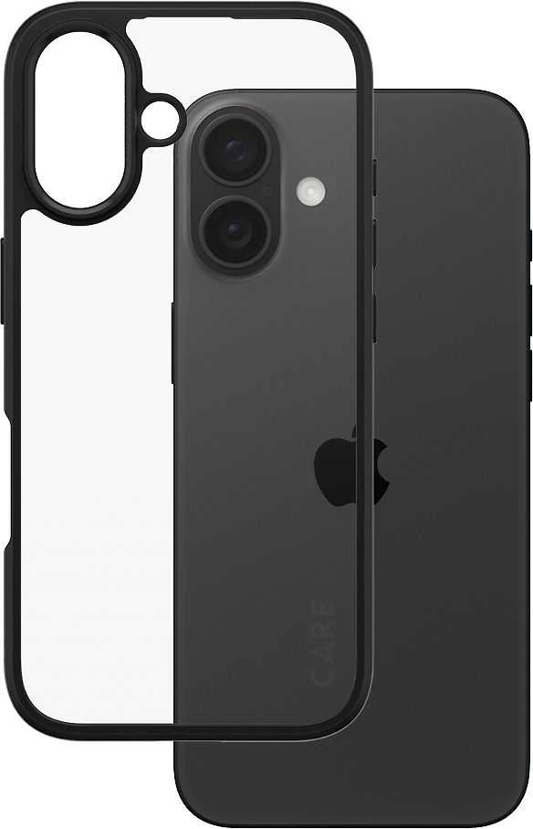 Panzer Glass CARE by PanzerGlass Urban Combat apsauginis dėklas, Apple iPhone 16, skaidrus / juodas