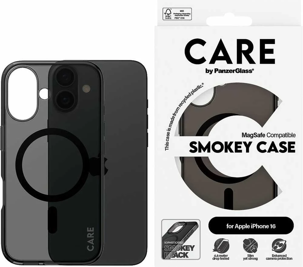 PanzerGlass Flagship Apple iPhone 16 6.1 Panzer Glass CARE " dūmai / dūmai MagSafe 1349