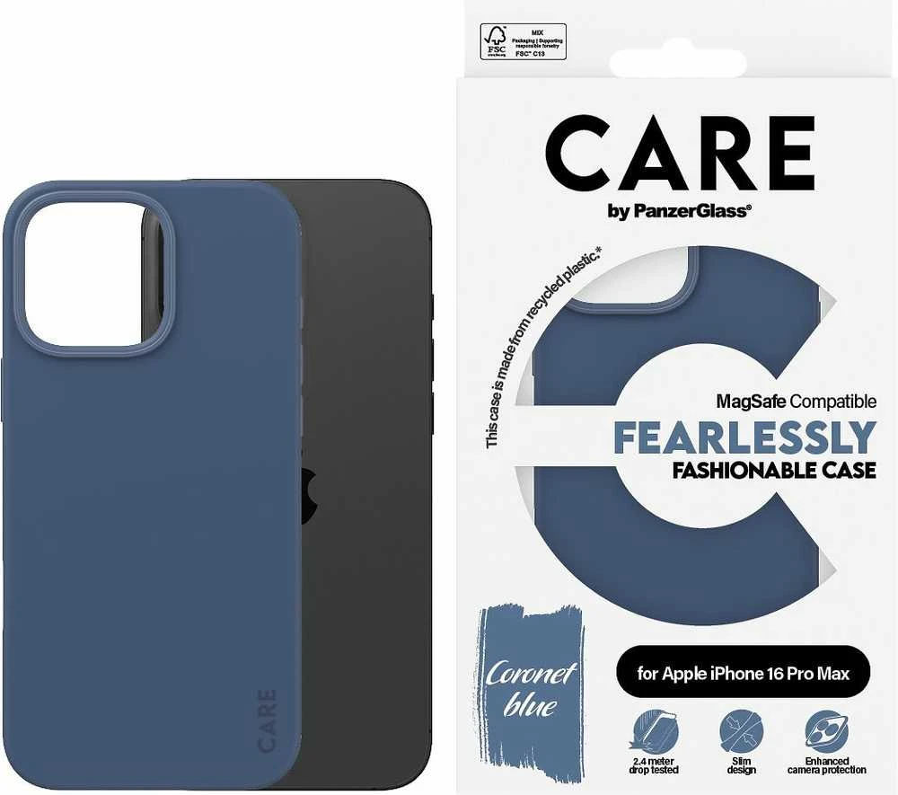 Panzer Glass CARE by PanzerGlass Fashion Apple iPhone 16 Pro Max 6.9" dėklas telefonui mėlynos spalvos/dėklas telefonui mėlynos spalvos MagSafe 1384