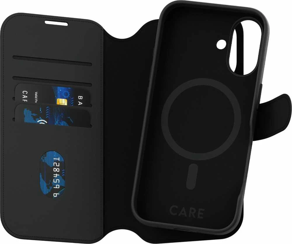 Panzer Glass Care by PanzerGlass Feature Tango 2in1 Atverčiamas Apple iPhone 16 6.1" MagSafe dėklas telefonui juodos spalvos 1329