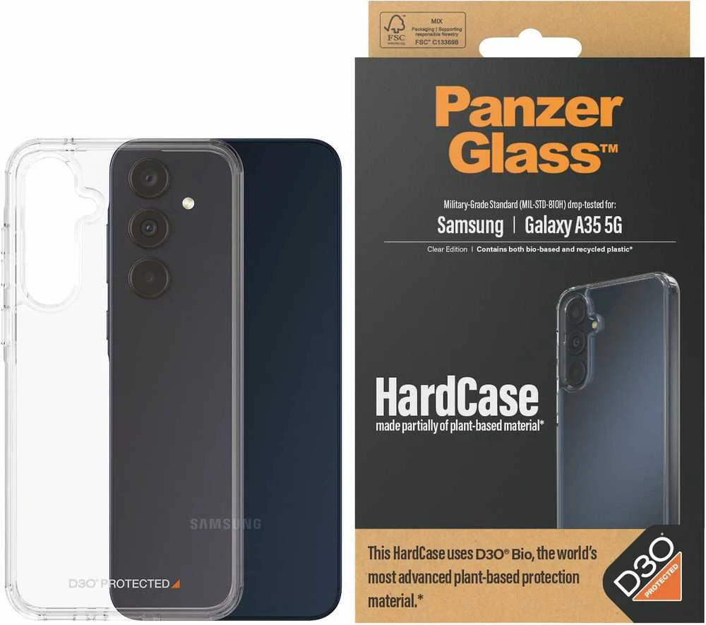 Panzer Glass PanzerGlass HardD3O® Bio and Military Grade certification Samsung Galaxy A35 5G - dėklas telefonui skaidrus