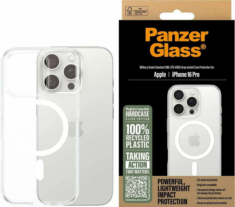 Panzer Glass PanzerGlass HardApple iPhone 16 Pro 6.3" dėklas telefonui baltos spalvos MagSafe 1292