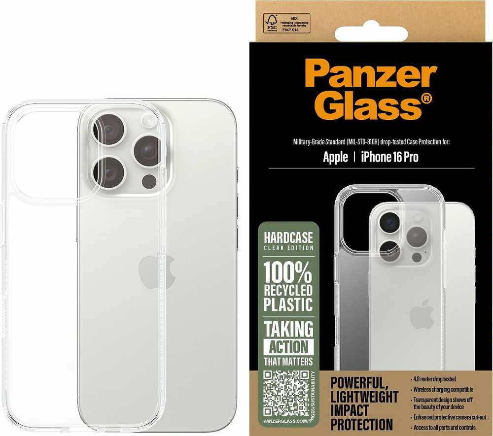 Panzer Glass PanzerGlass HardApple iPhone 16 Pro 6.3" dėklas telefonui skaidrus/Transparent 1288