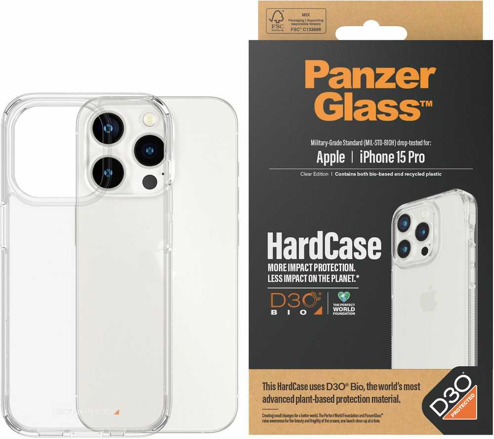 Panzer Glass PanzerGlass D3O ir Military Grade certification Apple iPhone 15 Pro - dėklas telefonui skaidrus