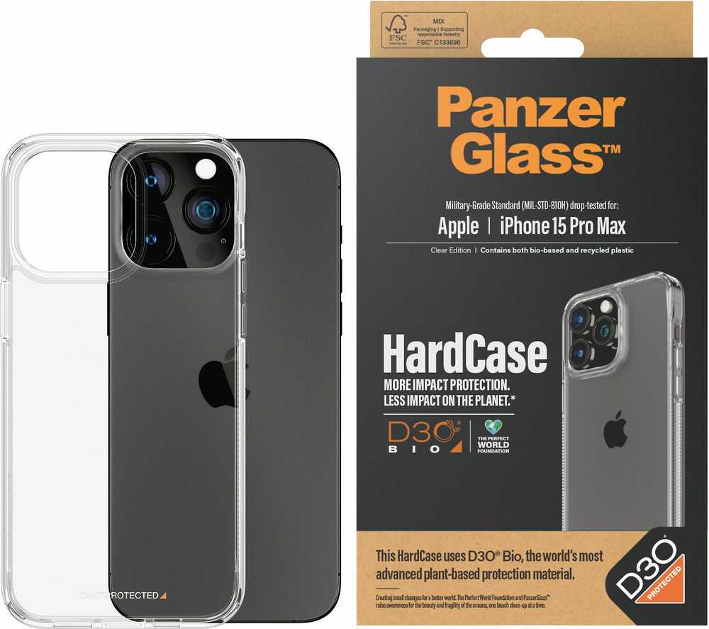 Panzer Glass PanzerGlass D3O ir Military Grade certification Apple iPhone 15 Pro Max - dėklas telefonui skaidrus