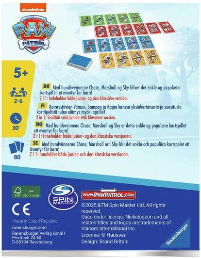 Dėklas Ravensburger Paw Patrol Elevens korttipeli