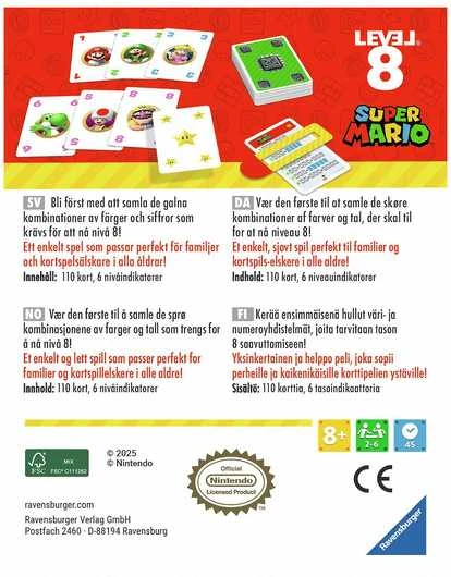 Dėklas Ravensburger Super Mario Level 8 korttipeli