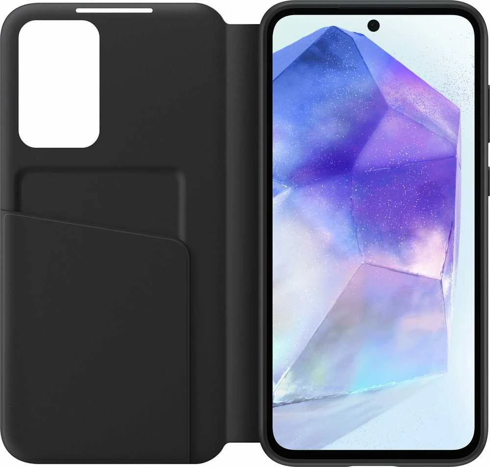 ZA556CBEGWW Smart View piniginės dėklas, skirtas Samsung Galaxy A55 Juodas (Juodas)