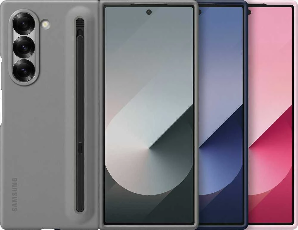 Dėklas Samsung Galaxy Fold6 Slim S-Pen dangtelis pilkas