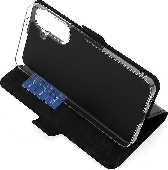 „Wave“ atverčiamas dėklas, „Samsung Galaxy A36 5G“, juodas