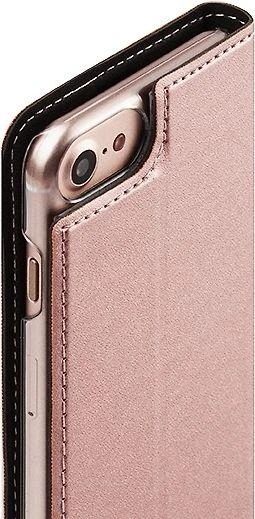 Dėklas Wave BookCase, iPhone 7/8 / SE, rožinis auksas