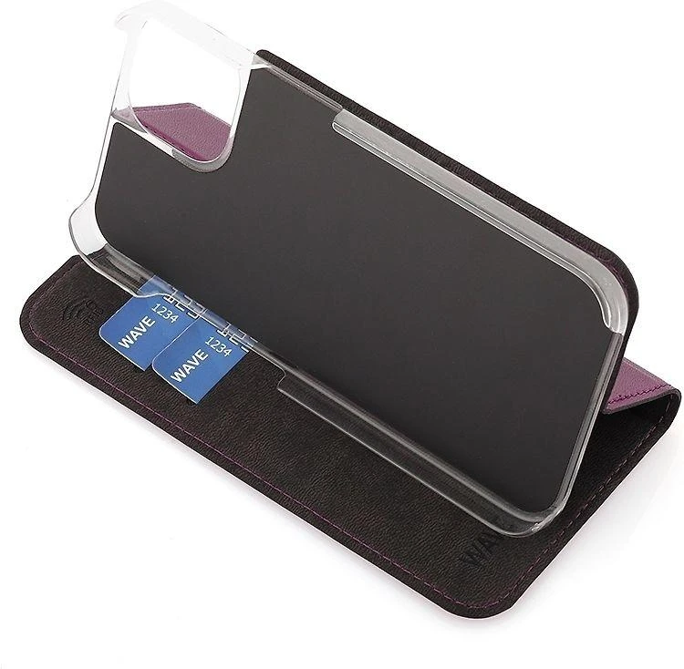 Dėklas Wave BookCase -suojakotelo, iPhone 14, Smoky Sangria