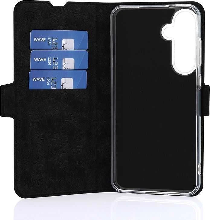Dėklas Wave BookCase -suojakotelo, Samsung Galaxy S24 FE, musta