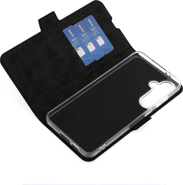 Dėklas Wave BookCase -suojakotelo, Samsung Galaxy S24 FE, musta