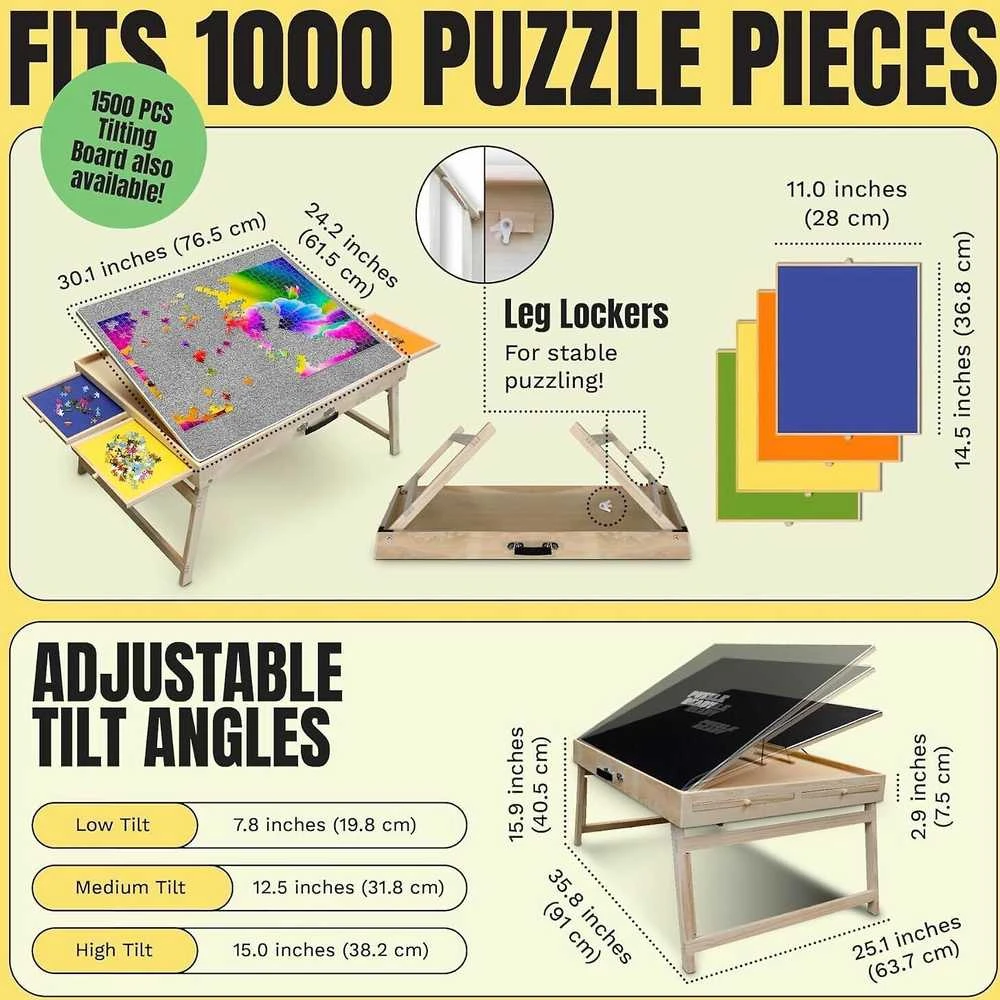 Dėlionė Puzzle Ready - Palapelilauta jaloilla, 1000 palalle