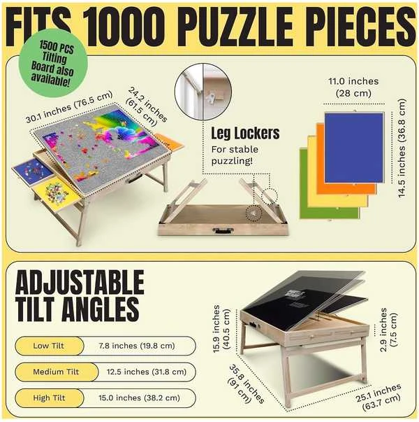 Dėlionė Puzzle Ready - Palapelilauta jaloilla, 1000 palalle