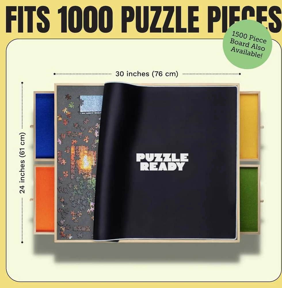 Dėlionė Puzzle Ready - Puinen palapelilauta, 1000 palalle