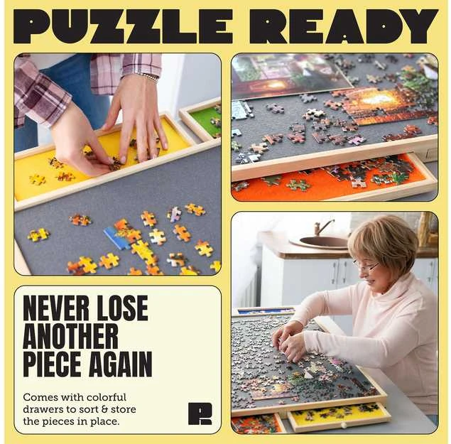 Dėlionė Puzzle Ready - Puinen palapelilauta, 1000 palalle