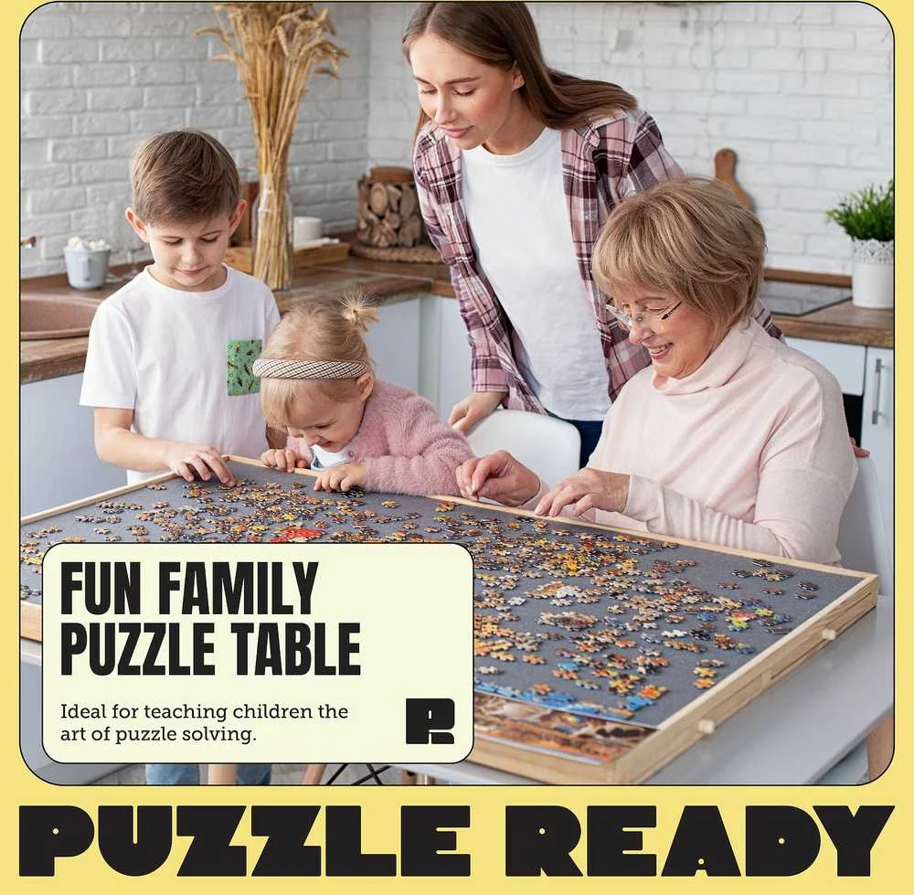 Dėlionė Puzzle Ready - Puinen palapelilauta, 1000 palalle