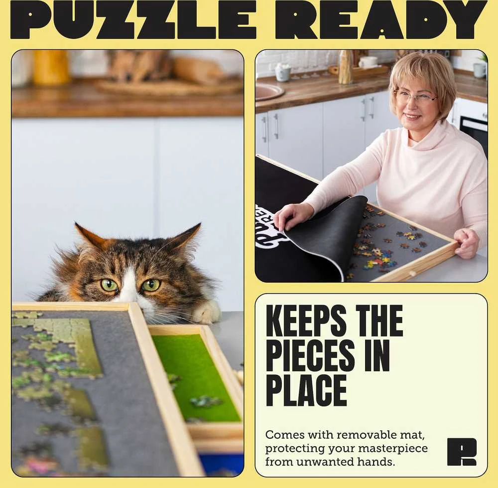Dėlionė Puzzle Ready - Puinen palapelilauta, 1000 palalle
