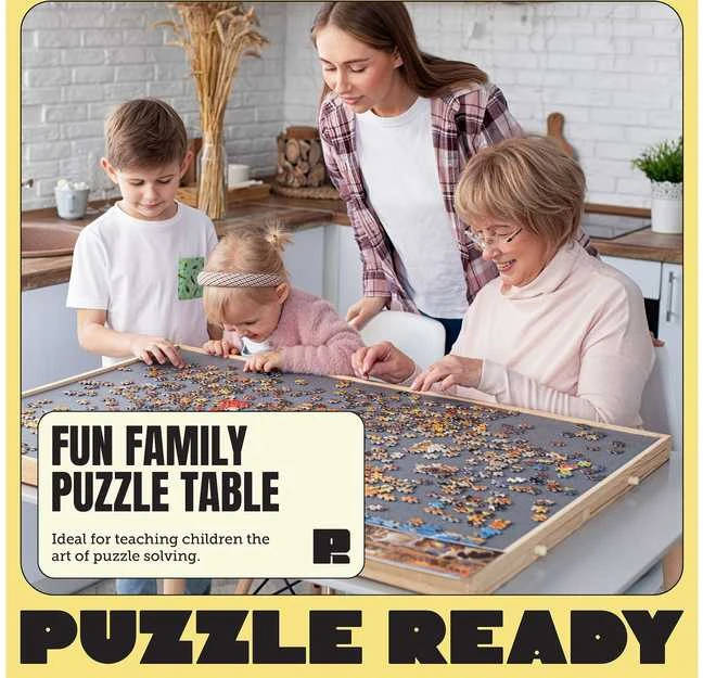 Dėlionė Puzzle Ready - Puinen palapelilauta, 1000 palalle